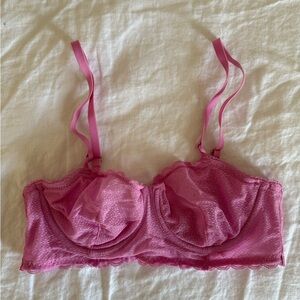 Pink Lace Women's Bra